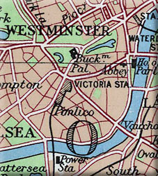 1950s map of London