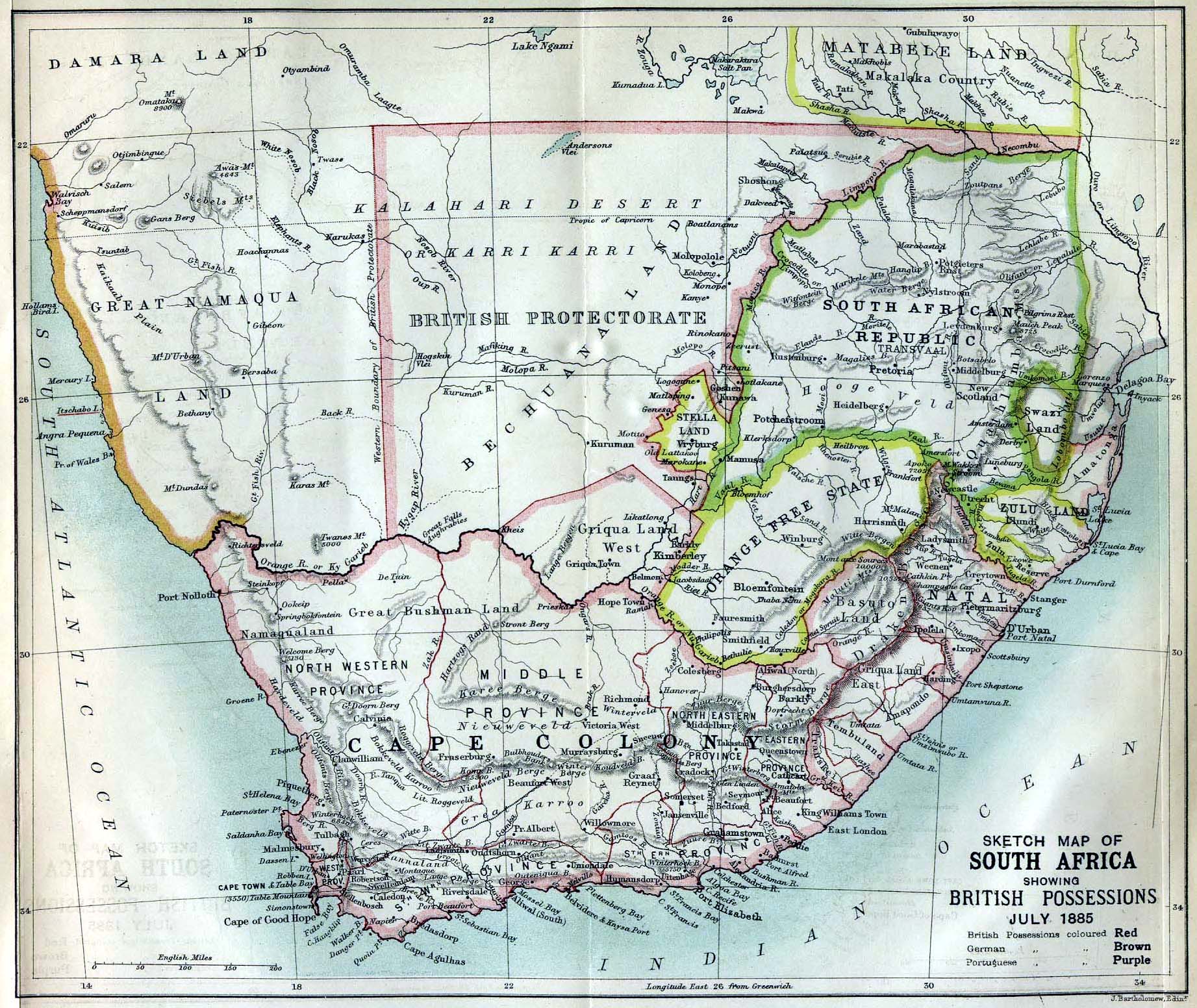 Transvaal Province, South Africa Circa 1885