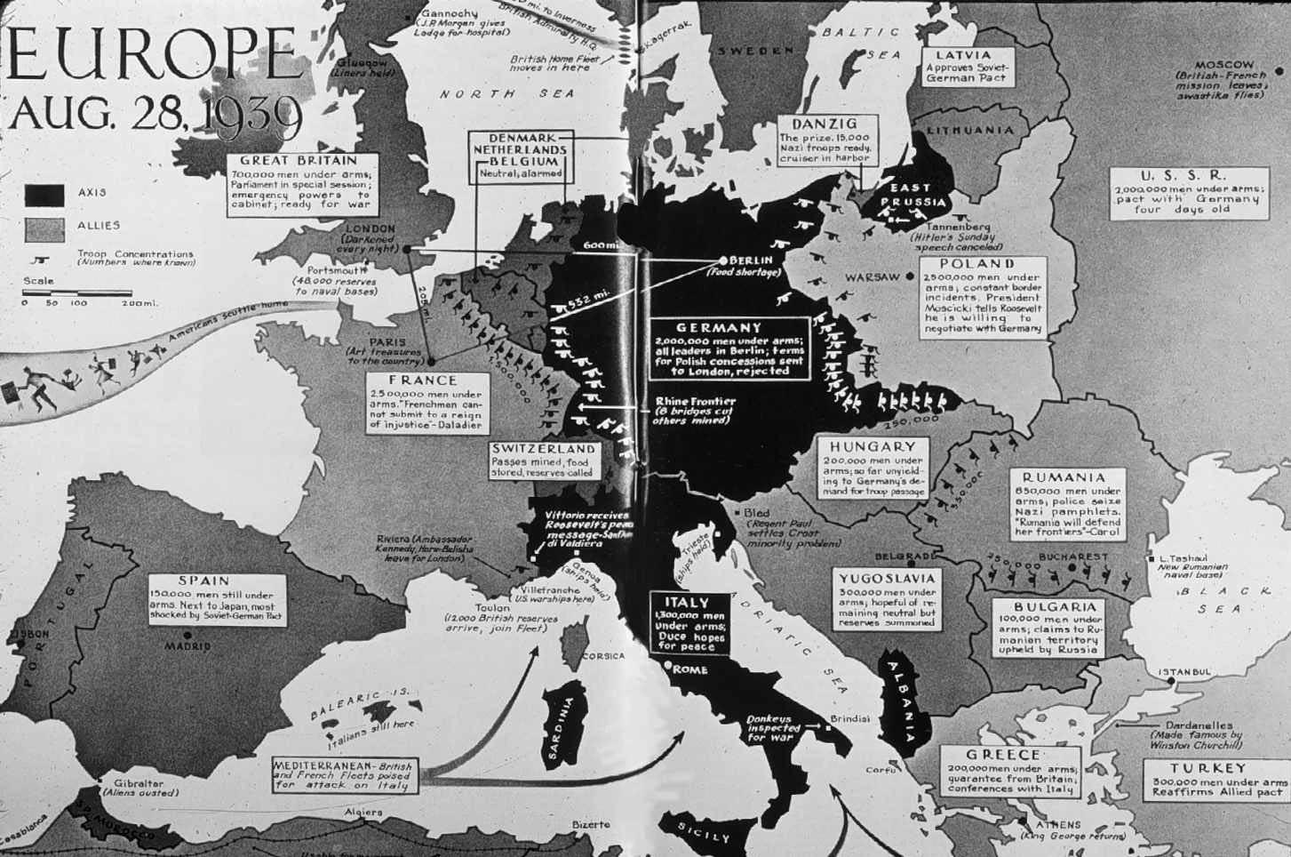 Europe Map 1939