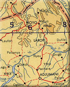map of Uganda
