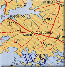 map of Uganda