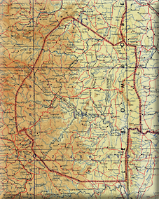 Basutoland Map