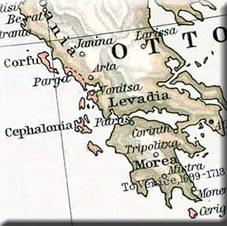 map of Ionian Islands