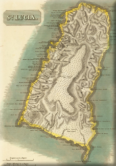 map of St. Lucia