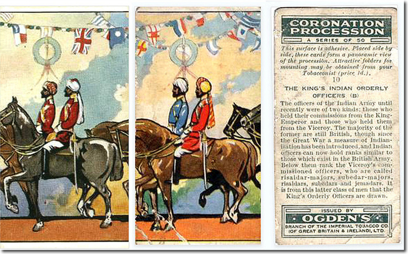 The King’s Indian Orderly Officers 1937 – Coronation Cigarette Cards