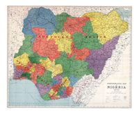Colonial Nigeria Map Title=
