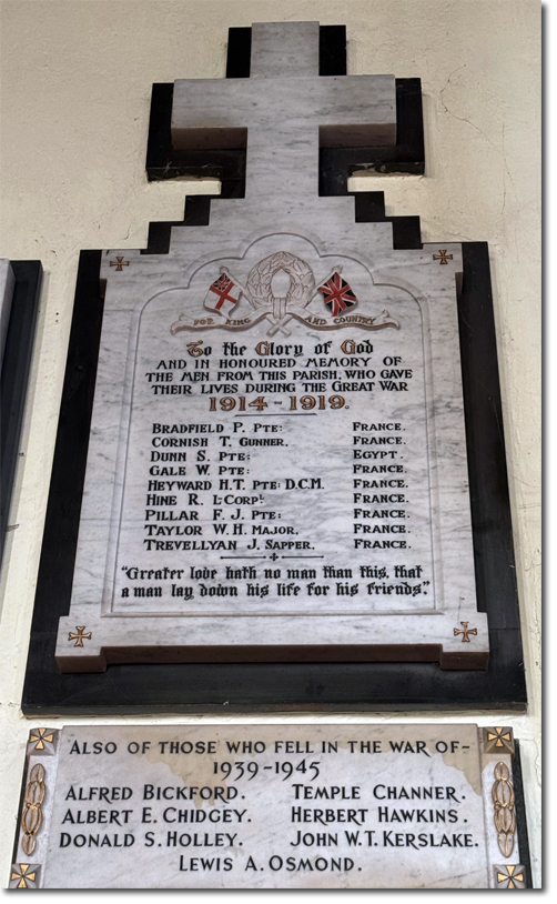 Sampford Peverell's War Memorial