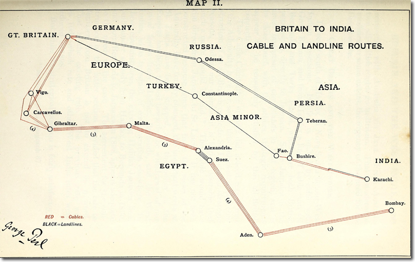 British Empire Telegraph Map, 1905